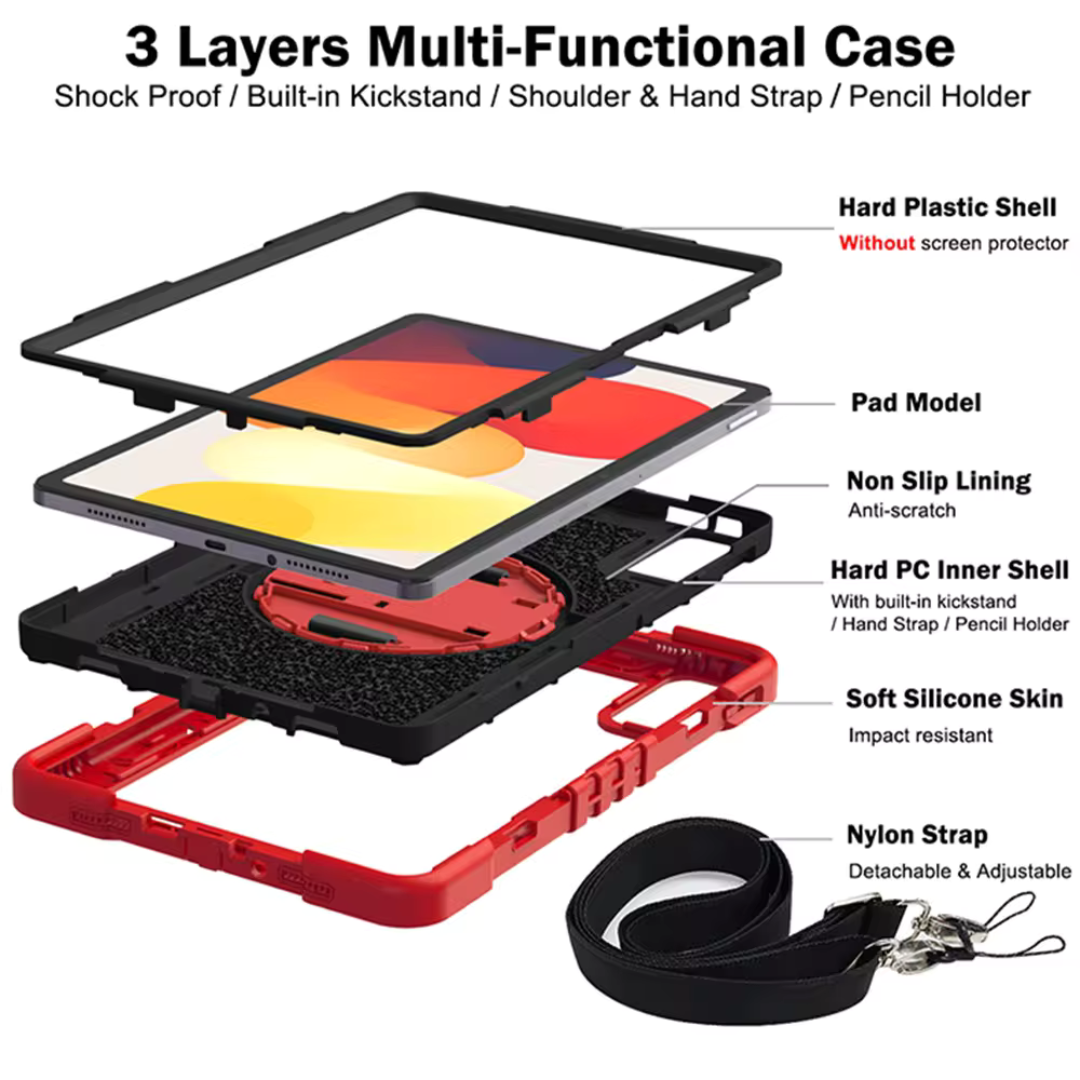 Estuche Protector Antichoque con correa para Tablet Samsung Galaxy